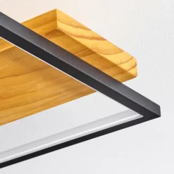 Luminaires Scandinaves-hofstein Plafonnier Pompu LED Écru, Noir, 1 lumière