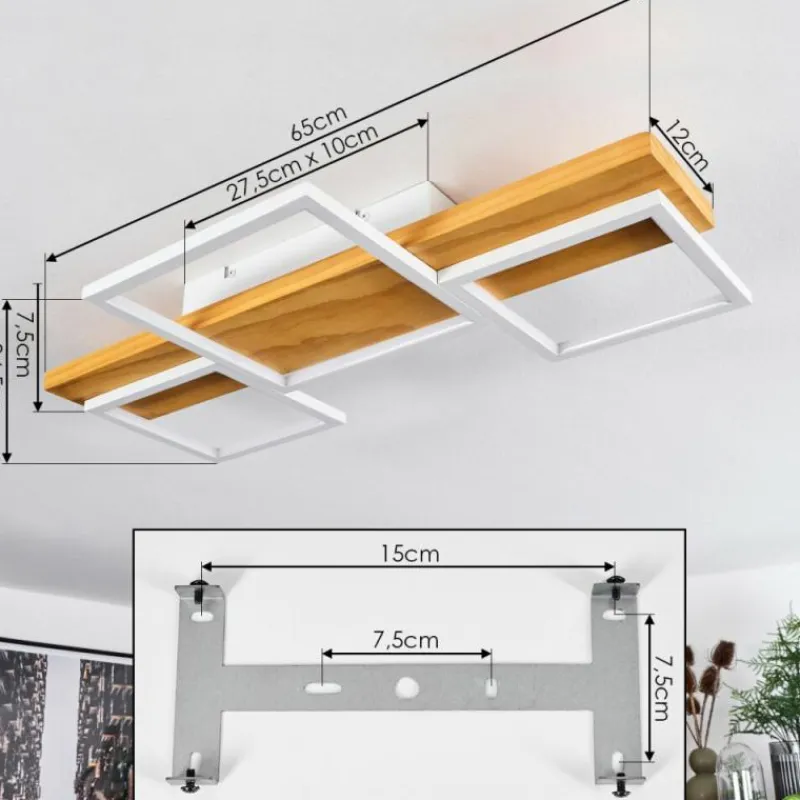 Luminaires Scandinaves-hofstein Plafonnier Pompu LED Écru, Blanc, 1 lumière