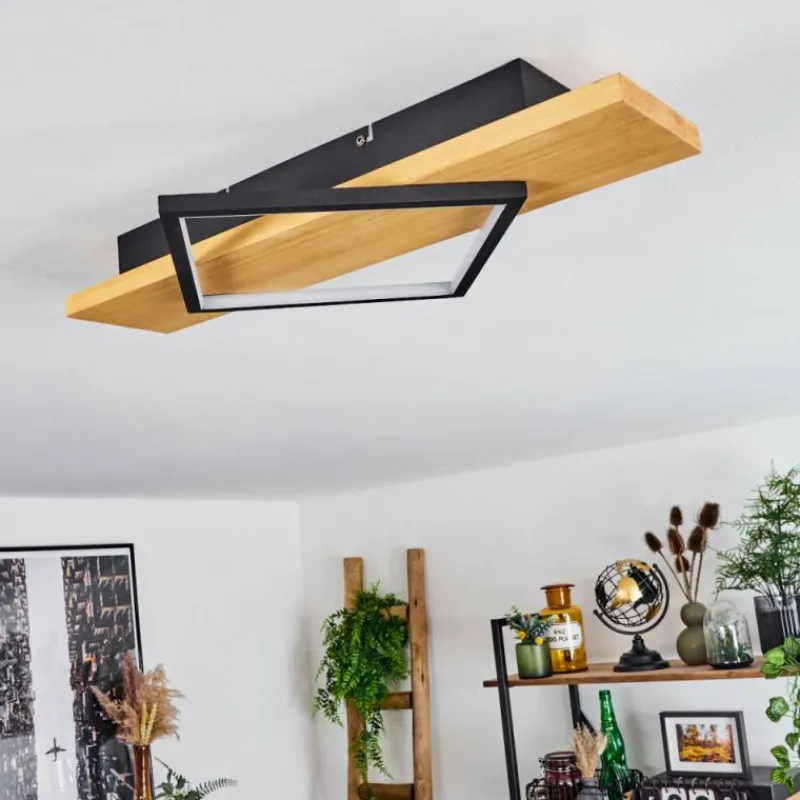 Luminaires Scandinaves-hofstein Plafonnier Pompu LED Écru, Noir, 1 lumière