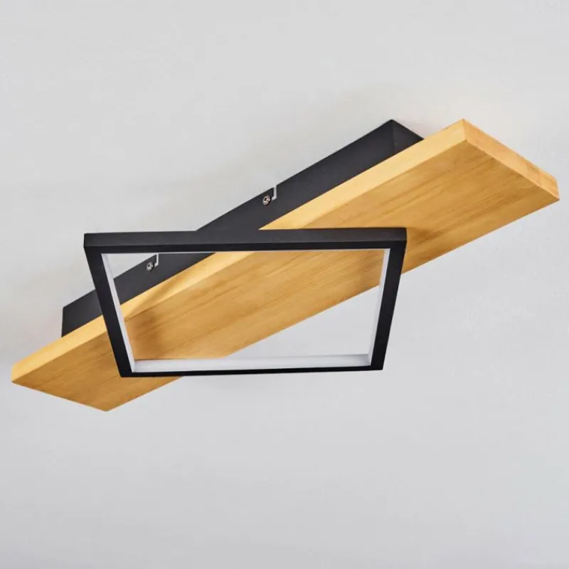 Luminaires Scandinaves-hofstein Plafonnier Pompu LED Écru, Noir, 1 lumière