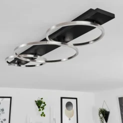 hofstein Plafonnier Pompu LED Noir, 3 lumières