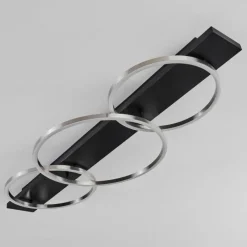 hofstein Plafonnier Pompu LED Noir, 3 lumières