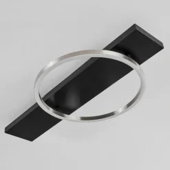 Lampes En Bois-hofstein Plafonnier Pompu LED Noir, 1 lumière