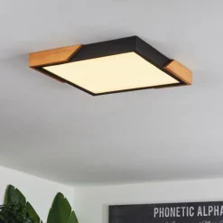 hofstein Plafonnier Pontchardon LED Écru, Noir, 1 lumière