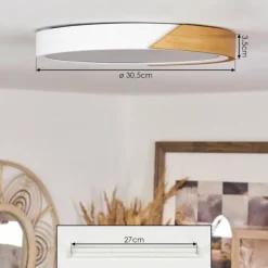 Luminaires Scandinaves-hofstein Plafonnier Pontchardon LED Blanc, 1 lumière