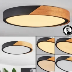 hofstein Plafonnier Pontchardon LED Brun, Noir, 1 lumière