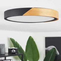 hofstein Plafonnier Pontchardon LED Brun, Noir, 1 lumière