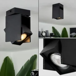 hofstein Plafonnier Prassinet Noir, 1 lumière