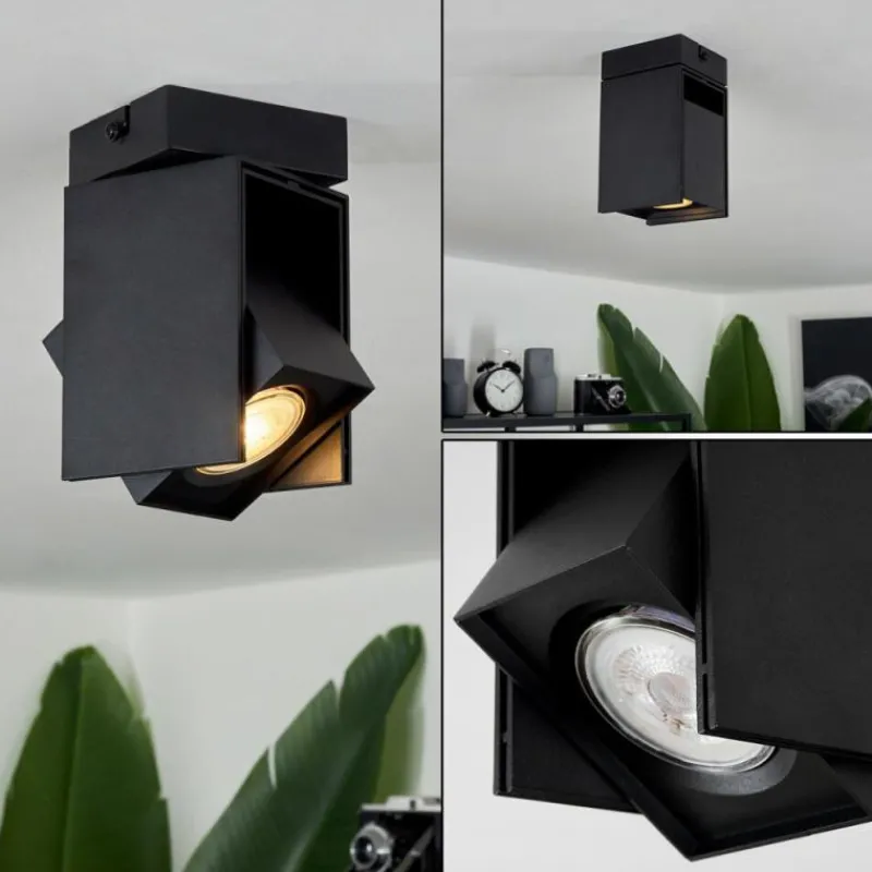 hofstein Plafonnier Prassinet Noir, 1 lumière