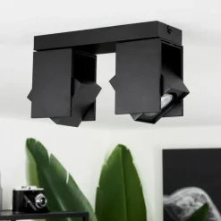 hofstein Plafonnier Prassinet Noir, 2 lumières