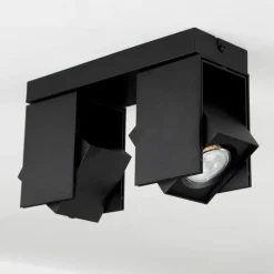 hofstein Plafonnier Prassinet Noir, 2 lumières