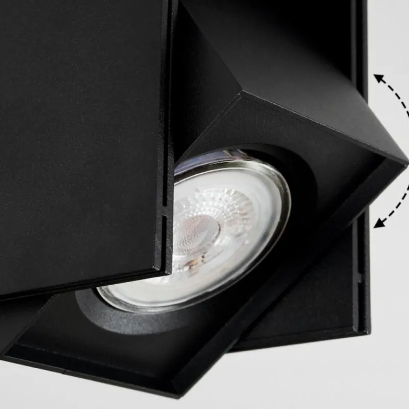 hofstein Plafonnier Prassinet Noir, 4 lumières