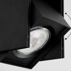 hofstein Plafonnier Prassinet Noir, 3 lumières