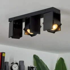hofstein Plafonnier Prassinet Noir, 3 lumières