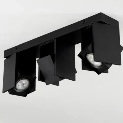 hofstein Plafonnier Prassinet Noir, 3 lumières