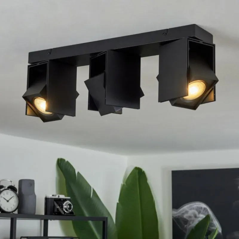 hofstein Plafonnier Prassinet Noir, 3 lumières