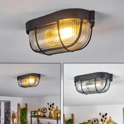 hofstein Plafonnier Quintay Noir, 1 lumière