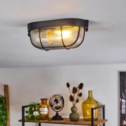 hofstein Plafonnier Quintay Noir, 1 lumière