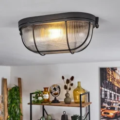 hofstein Plafonnier Quintay Noir, 1 lumière