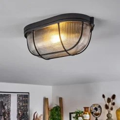 hofstein Plafonnier Quintay Noir, 1 lumière