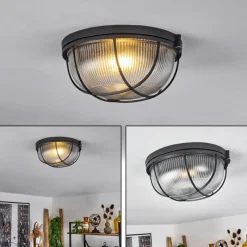 hofstein Plafonnier Quintay Noir, 1 lumière