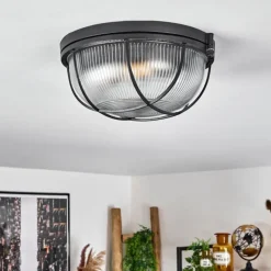 hofstein Plafonnier Quintay Noir, 1 lumière