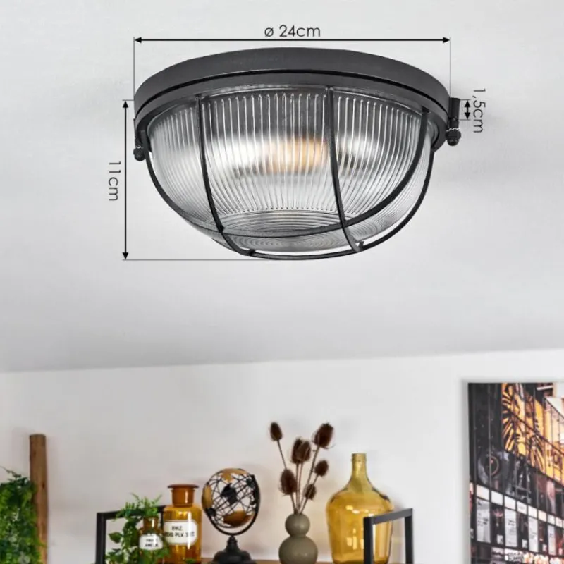 hofstein Plafonnier Quintay Noir, 1 lumière