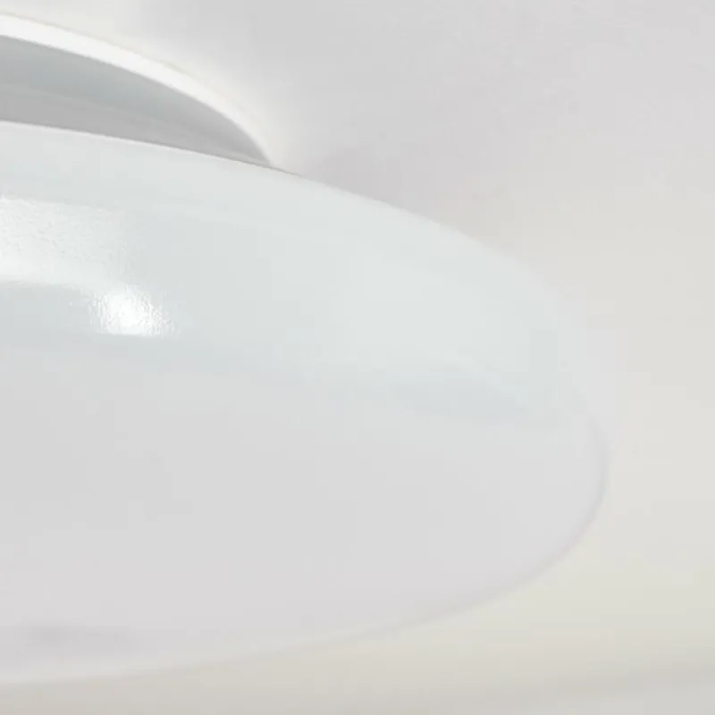 hofstein Plafonnier Ral LED Argenté, Blanc, 1 lumière, Télécommandes, Changeur de couleurs