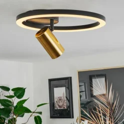 hofstein Plafonnier Reboleiro LED Noir, 2 lumières