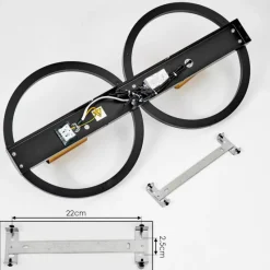 hofstein Plafonnier Reboleiro LED Noir, 3 lumières* Éclairage Led