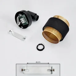 Lampes En Tissu-hofstein Plafonnier Regueira Noir, 1 lumière