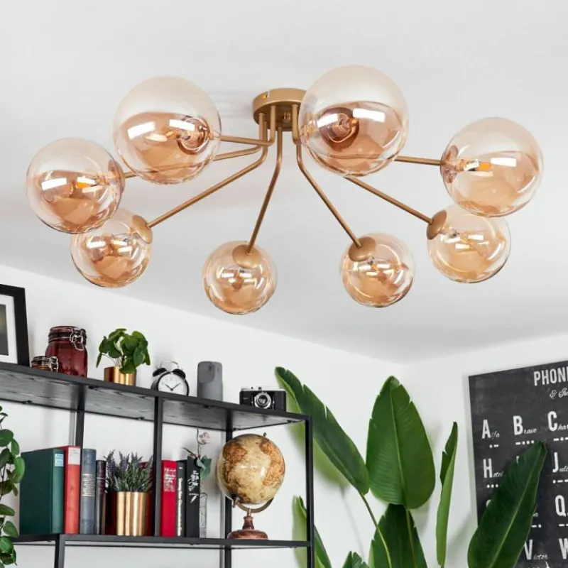 hofstein Plafonnier Remaisnil Laiton, 8 lumières