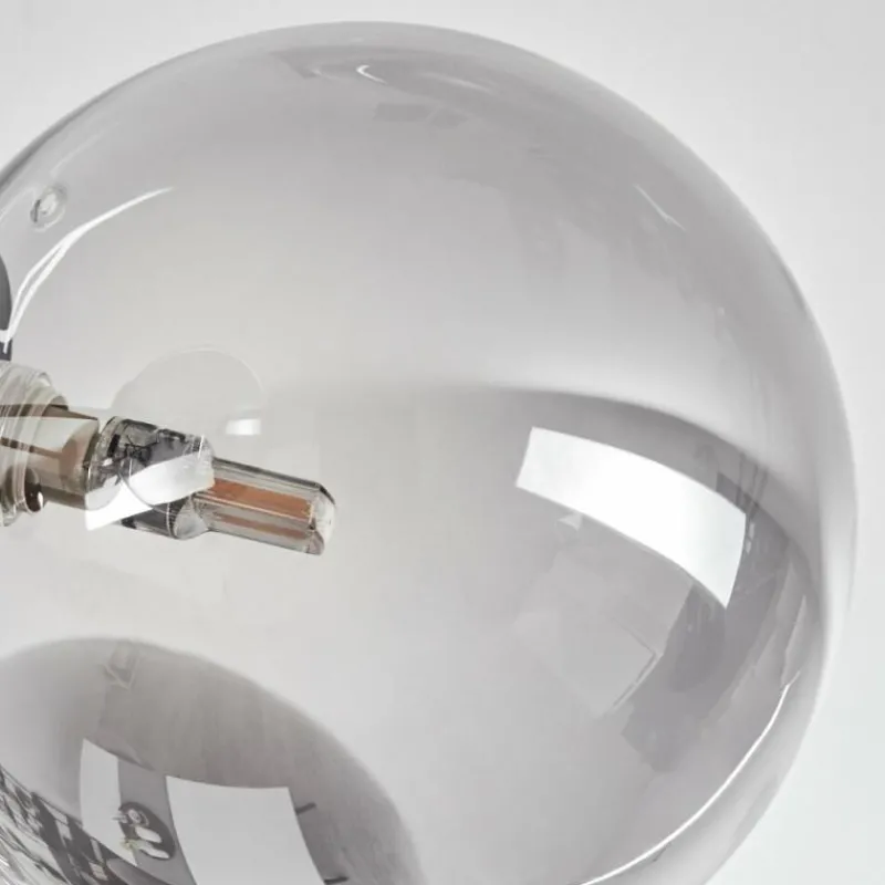 Suspension Verre Fumé-hofstein Plafonnier Remaisnil Noir, 8 lumières