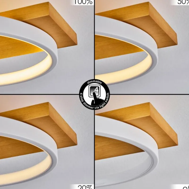 hofstein Plafonnier Rodekro LED Écru, Blanc, 1 lumière