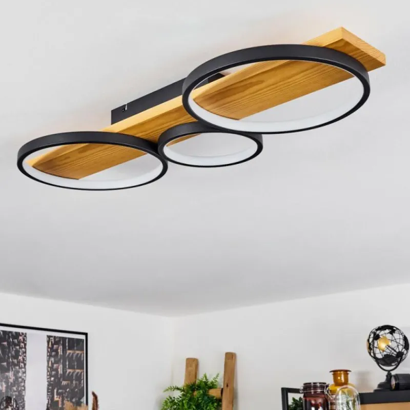 hofstein Plafonnier Rodekro LED Écru, Noir, 1 lumière