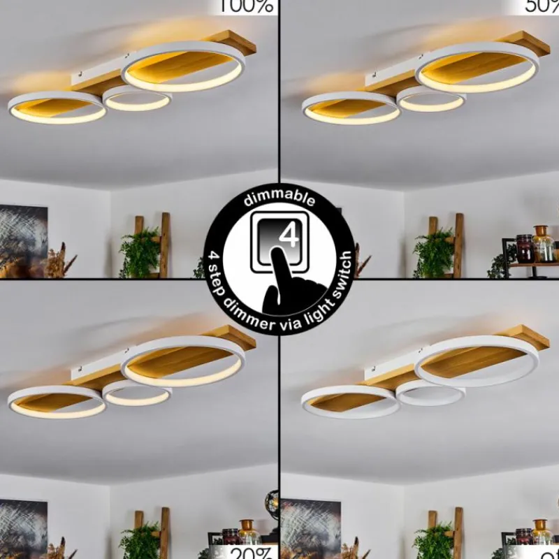 hofstein Plafonnier Rodekro LED Écru, Blanc, 1 lumière