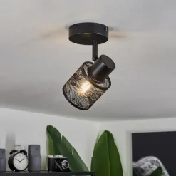 Lampes Industrielles-hofstein Plafonnier Roto Noir, 1 lumière