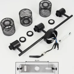 Lampes Industrielles-hofstein Plafonnier Roto Noir, 3 lumières