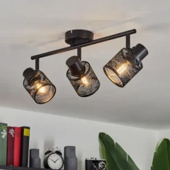 Lampes Industrielles-hofstein Plafonnier Roto Noir, 3 lumières