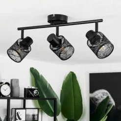 Lampes Industrielles-hofstein Plafonnier Roto Noir, 3 lumières