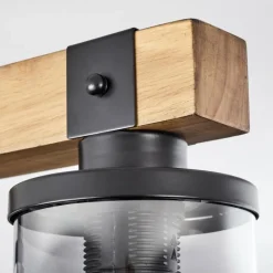 Luminaires Scandinaves-hofstein Plafonnier Roxa Bois clair, Noir, 3 lumières