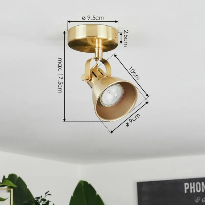 hofstein Plafonnier Salinas Laiton, 1 lumière