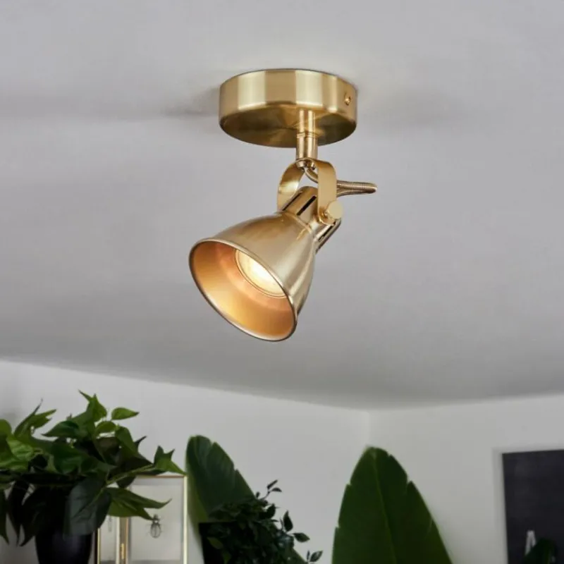 hofstein Plafonnier Salinas Laiton, 1 lumière