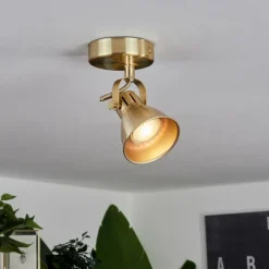 hofstein Plafonnier Salinas Laiton, 1 lumière