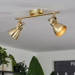 hofstein Plafonnier Salinas Laiton, 2 lumières