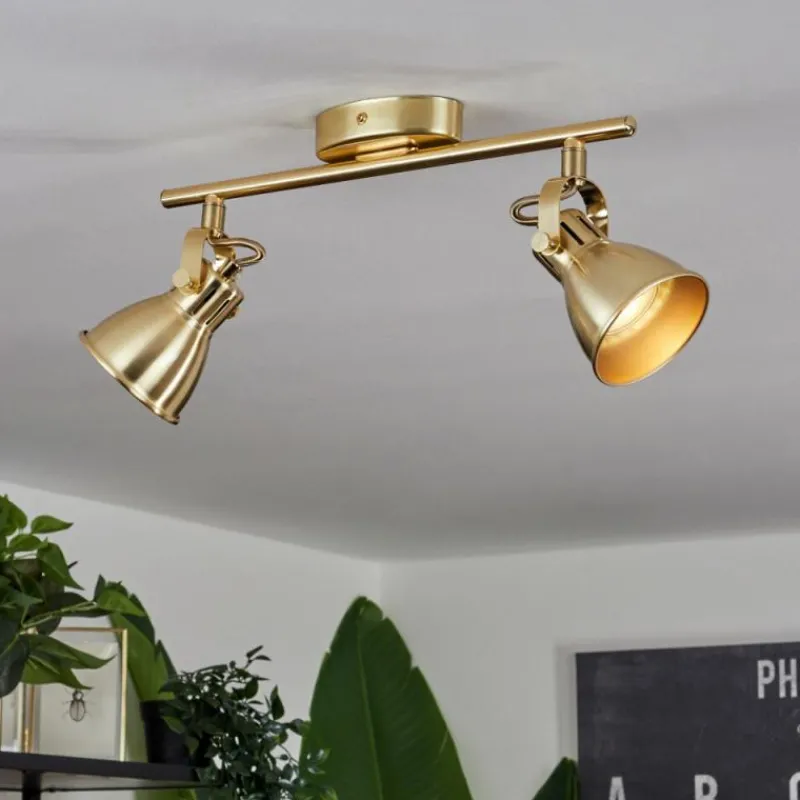 hofstein Plafonnier Salinas Laiton, 2 lumières