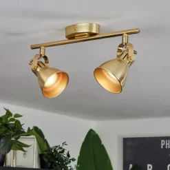 hofstein Plafonnier Salinas Laiton, 2 lumières