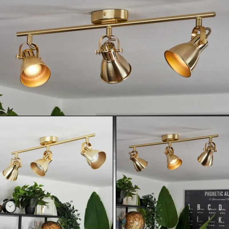 hofstein Plafonnier Salinas Laiton, 3 lumières