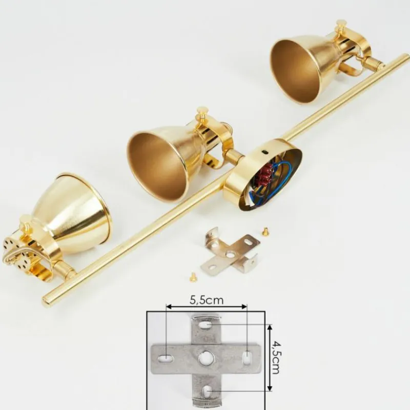 hofstein Plafonnier Salinas Laiton, 3 lumières