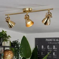 hofstein Plafonnier Salinas Laiton, 3 lumières